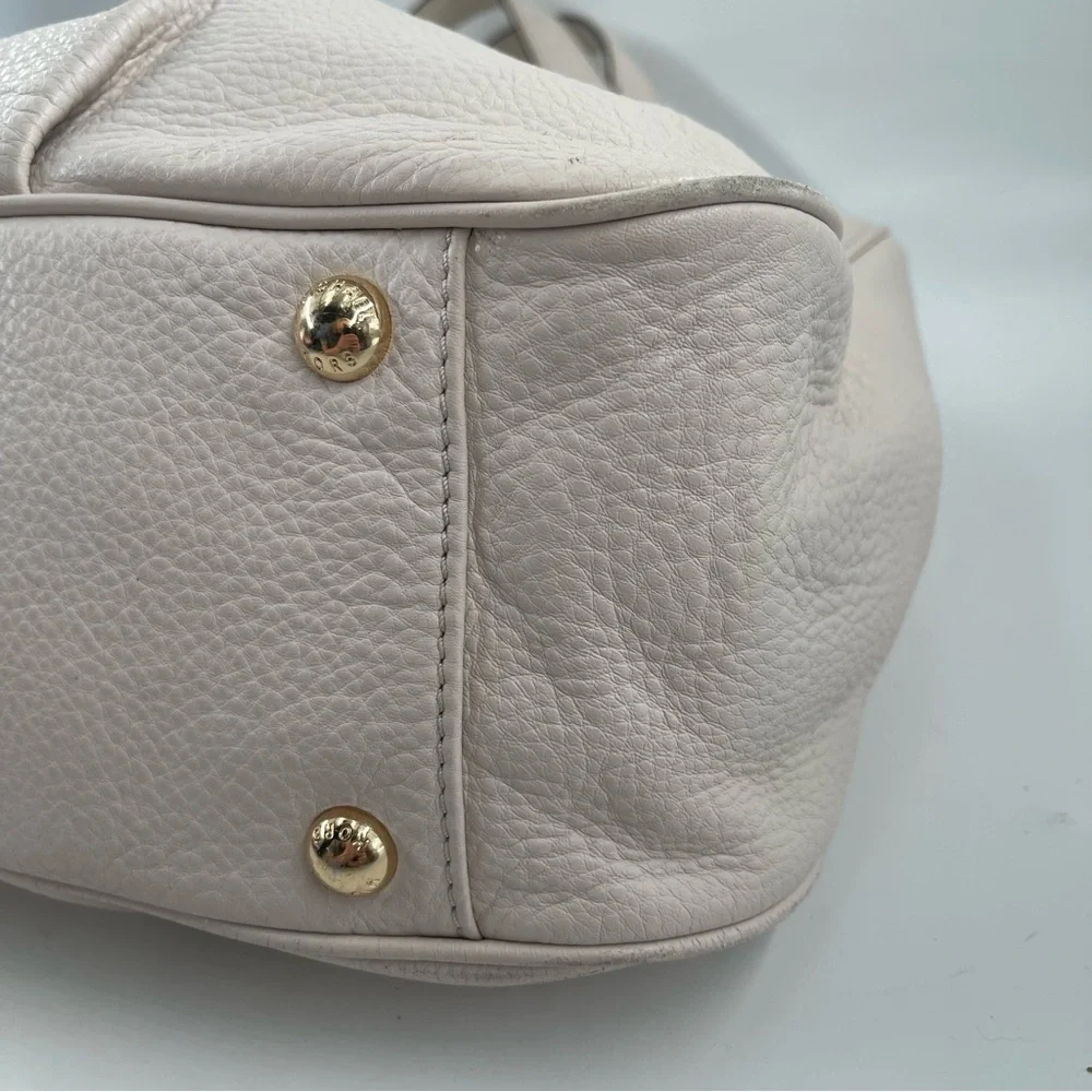 Michael Kors Fulton East West Bone Leather Shoulder Bag with Double Handles